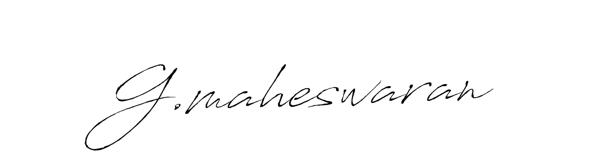 Make a beautiful signature design for name G.maheswaran. With this signature (Antro_Vectra) style, you can create a handwritten signature for free. G.maheswaran signature style 6 images and pictures png