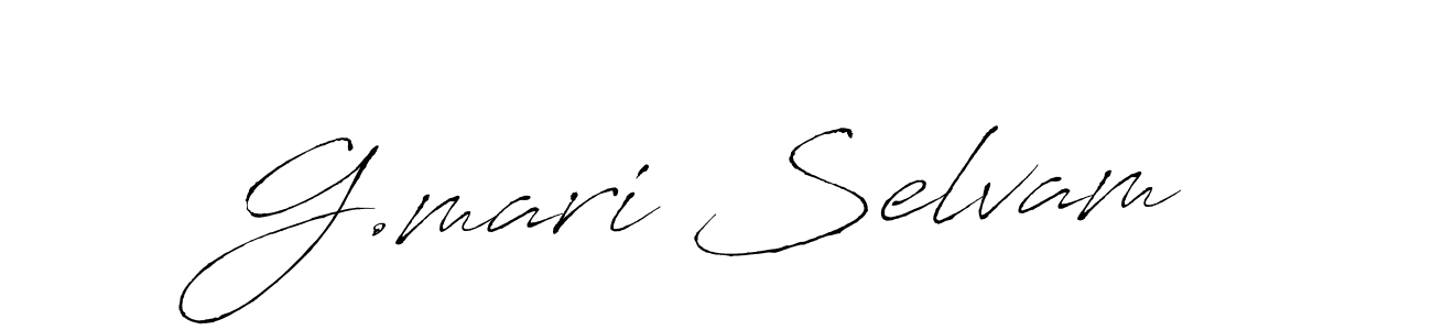 Create a beautiful signature design for name G.mari Selvam. With this signature (Antro_Vectra) fonts, you can make a handwritten signature for free. G.mari Selvam signature style 6 images and pictures png