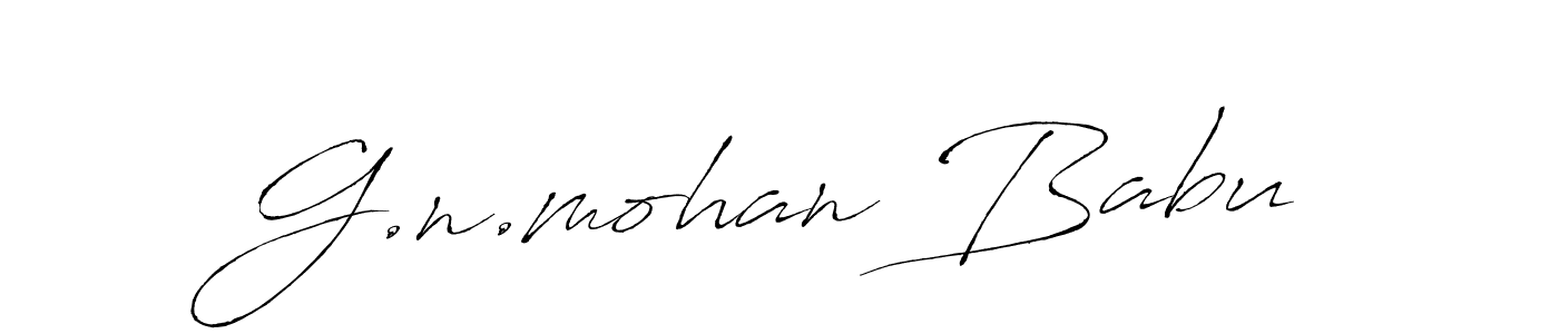 Design your own signature with our free online signature maker. With this signature software, you can create a handwritten (Antro_Vectra) signature for name G.n.mohan Babu. G.n.mohan Babu signature style 6 images and pictures png