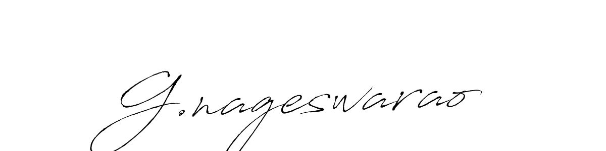 The best way (Antro_Vectra) to make a short signature is to pick only two or three words in your name. The name G.nageswarao include a total of six letters. For converting this name. G.nageswarao signature style 6 images and pictures png