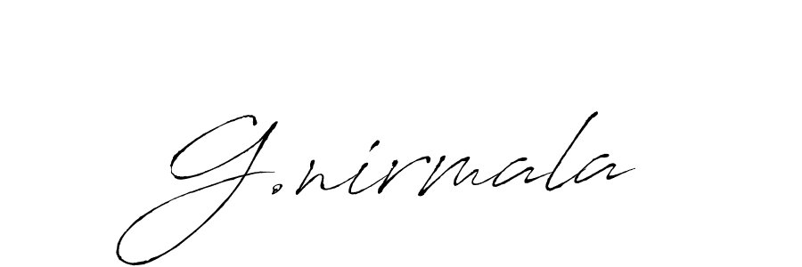 G.nirmala stylish signature style. Best Handwritten Sign (Antro_Vectra) for my name. Handwritten Signature Collection Ideas for my name G.nirmala. G.nirmala signature style 6 images and pictures png