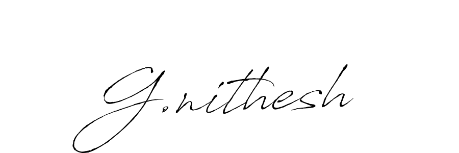 Create a beautiful signature design for name G.nithesh. With this signature (Antro_Vectra) fonts, you can make a handwritten signature for free. G.nithesh signature style 6 images and pictures png
