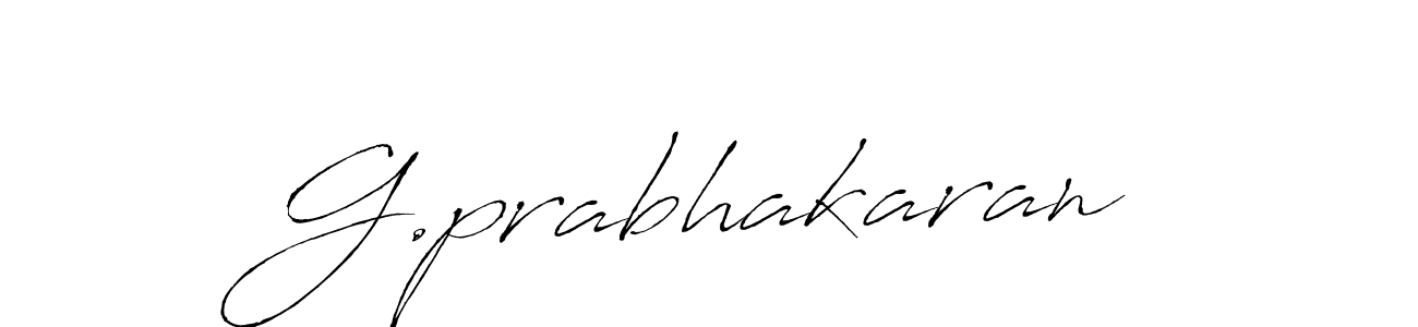 Create a beautiful signature design for name G.prabhakaran. With this signature (Antro_Vectra) fonts, you can make a handwritten signature for free. G.prabhakaran signature style 6 images and pictures png