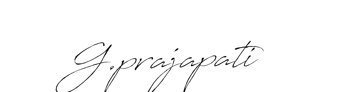 Create a beautiful signature design for name G.prajapati. With this signature (Antro_Vectra) fonts, you can make a handwritten signature for free. G.prajapati signature style 6 images and pictures png
