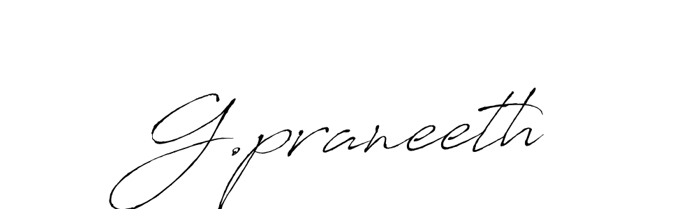 G.praneeth stylish signature style. Best Handwritten Sign (Antro_Vectra) for my name. Handwritten Signature Collection Ideas for my name G.praneeth. G.praneeth signature style 6 images and pictures png