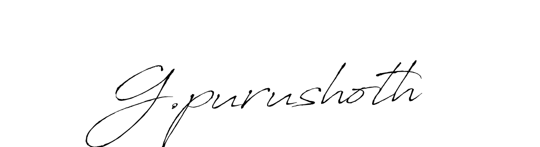 Design your own signature with our free online signature maker. With this signature software, you can create a handwritten (Antro_Vectra) signature for name G.purushoth. G.purushoth signature style 6 images and pictures png