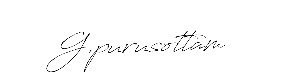 The best way (Antro_Vectra) to make a short signature is to pick only two or three words in your name. The name G.purusottam include a total of six letters. For converting this name. G.purusottam signature style 6 images and pictures png