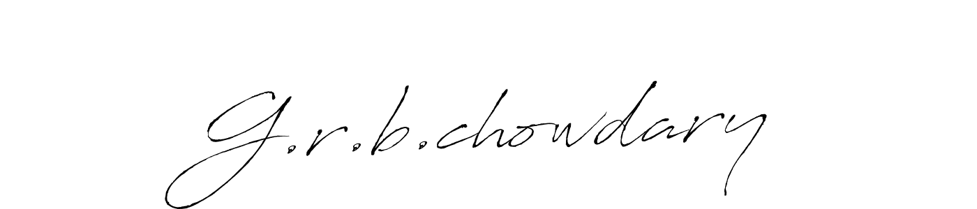 Create a beautiful signature design for name G.r.b.chowdary. With this signature (Antro_Vectra) fonts, you can make a handwritten signature for free. G.r.b.chowdary signature style 6 images and pictures png