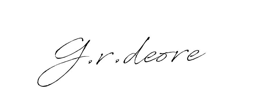 Make a beautiful signature design for name G.r.deore. With this signature (Antro_Vectra) style, you can create a handwritten signature for free. G.r.deore signature style 6 images and pictures png