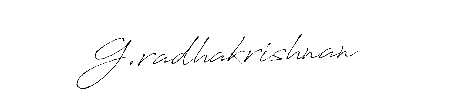 G.radhakrishnan stylish signature style. Best Handwritten Sign (Antro_Vectra) for my name. Handwritten Signature Collection Ideas for my name G.radhakrishnan. G.radhakrishnan signature style 6 images and pictures png