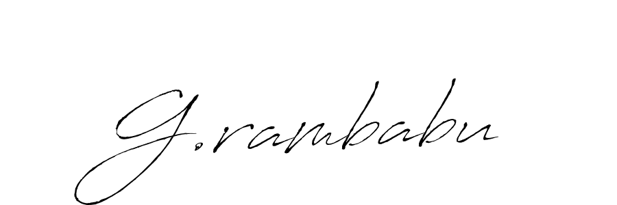 G.rambabu stylish signature style. Best Handwritten Sign (Antro_Vectra) for my name. Handwritten Signature Collection Ideas for my name G.rambabu. G.rambabu signature style 6 images and pictures png