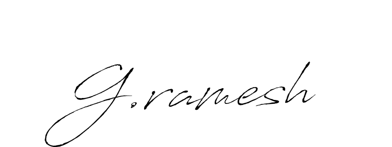 How to make G.ramesh signature? Antro_Vectra is a professional autograph style. Create handwritten signature for G.ramesh name. G.ramesh signature style 6 images and pictures png
