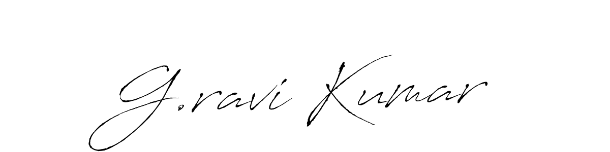 Make a beautiful signature design for name G.ravi Kumar. With this signature (Antro_Vectra) style, you can create a handwritten signature for free. G.ravi Kumar signature style 6 images and pictures png