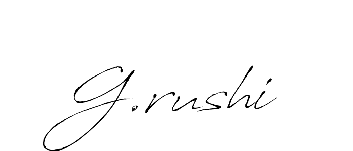 You should practise on your own different ways (Antro_Vectra) to write your name (G.rushi) in signature. don't let someone else do it for you. G.rushi signature style 6 images and pictures png