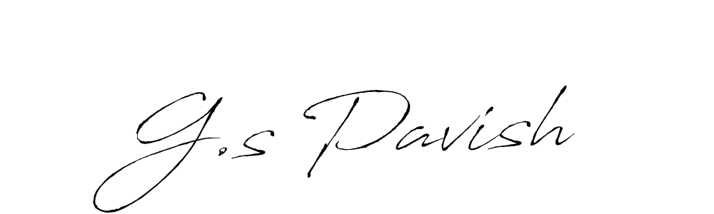 How to make G.s Pavish name signature. Use Antro_Vectra style for creating short signs online. This is the latest handwritten sign. G.s Pavish signature style 6 images and pictures png