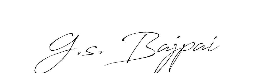 Make a beautiful signature design for name G.s. Bajpai. With this signature (Antro_Vectra) style, you can create a handwritten signature for free. G.s. Bajpai signature style 6 images and pictures png