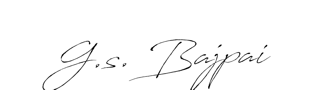 G.s. Bajpai stylish signature style. Best Handwritten Sign (Antro_Vectra) for my name. Handwritten Signature Collection Ideas for my name G.s. Bajpai. G.s. Bajpai signature style 6 images and pictures png