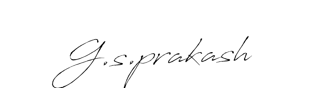 Make a beautiful signature design for name G.s.prakash. With this signature (Antro_Vectra) style, you can create a handwritten signature for free. G.s.prakash signature style 6 images and pictures png