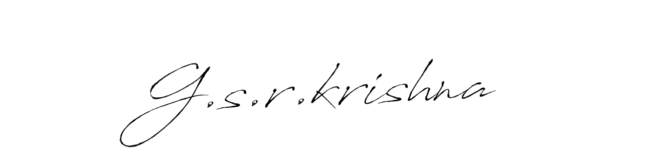 Design your own signature with our free online signature maker. With this signature software, you can create a handwritten (Antro_Vectra) signature for name G.s.r.krishna. G.s.r.krishna signature style 6 images and pictures png