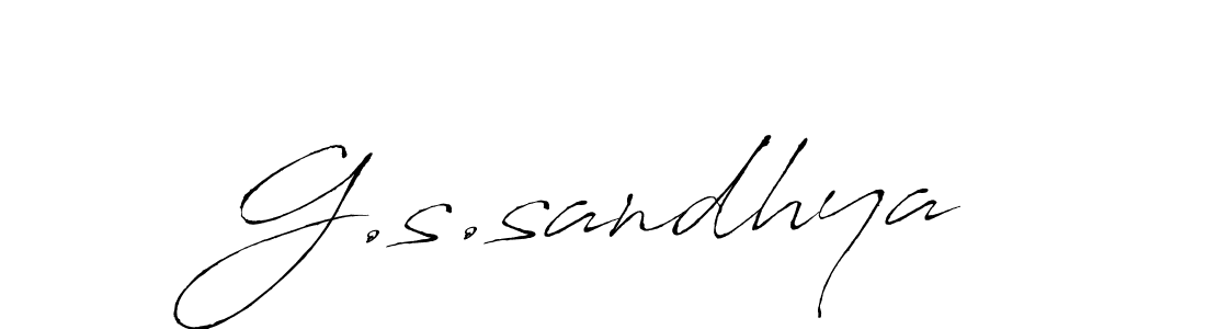 Also we have G.s.sandhya name is the best signature style. Create professional handwritten signature collection using Antro_Vectra autograph style. G.s.sandhya signature style 6 images and pictures png