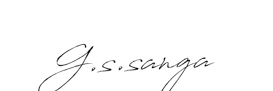 Make a beautiful signature design for name G.s.sanga. With this signature (Antro_Vectra) style, you can create a handwritten signature for free. G.s.sanga signature style 6 images and pictures png