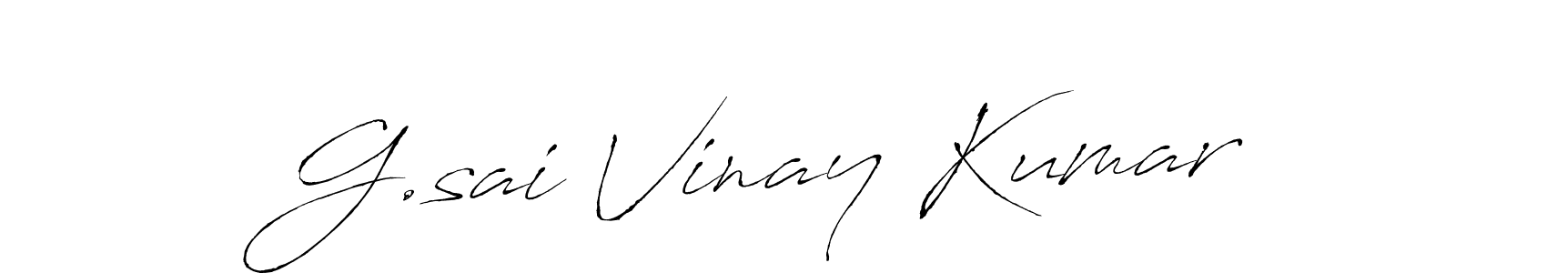 How to make G.sai Vinay Kumar name signature. Use Antro_Vectra style for creating short signs online. This is the latest handwritten sign. G.sai Vinay Kumar signature style 6 images and pictures png