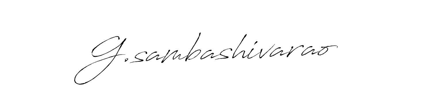 Design your own signature with our free online signature maker. With this signature software, you can create a handwritten (Antro_Vectra) signature for name G.sambashivarao. G.sambashivarao signature style 6 images and pictures png