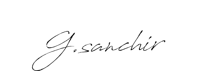 Create a beautiful signature design for name G.sanchir. With this signature (Antro_Vectra) fonts, you can make a handwritten signature for free. G.sanchir signature style 6 images and pictures png