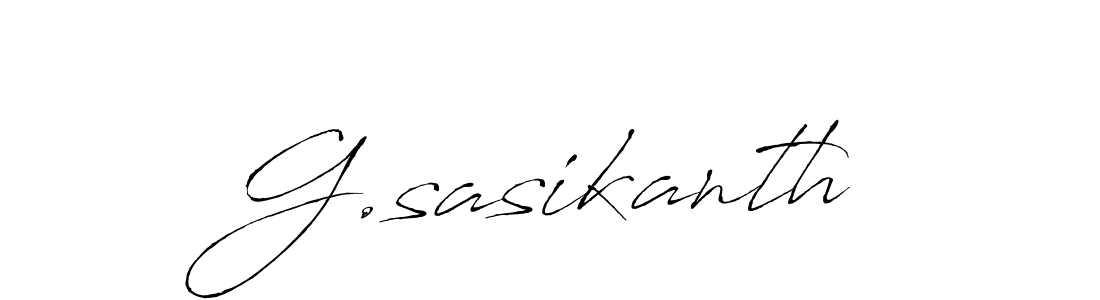 How to make G.sasikanth name signature. Use Antro_Vectra style for creating short signs online. This is the latest handwritten sign. G.sasikanth signature style 6 images and pictures png