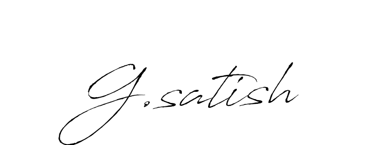 Create a beautiful signature design for name G.satish. With this signature (Antro_Vectra) fonts, you can make a handwritten signature for free. G.satish signature style 6 images and pictures png