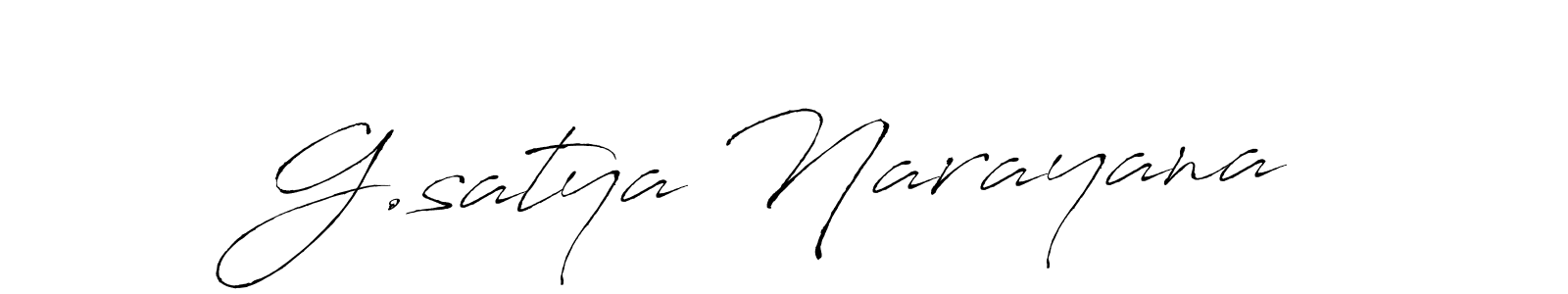 The best way (Antro_Vectra) to make a short signature is to pick only two or three words in your name. The name G.satya Narayana include a total of six letters. For converting this name. G.satya Narayana signature style 6 images and pictures png