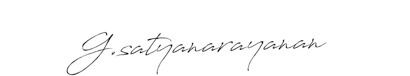 Design your own signature with our free online signature maker. With this signature software, you can create a handwritten (Antro_Vectra) signature for name G.satyanarayanan. G.satyanarayanan signature style 6 images and pictures png