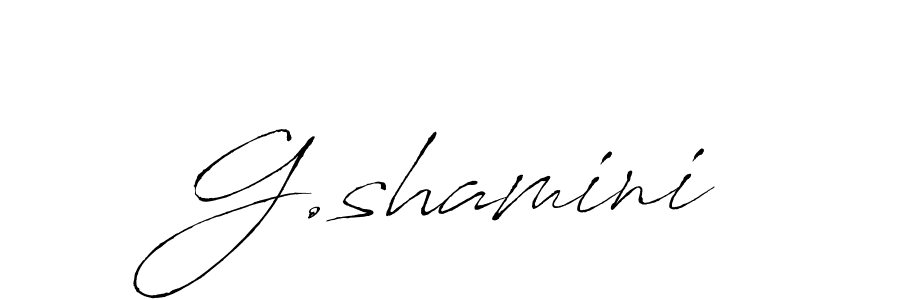 G.shamini stylish signature style. Best Handwritten Sign (Antro_Vectra) for my name. Handwritten Signature Collection Ideas for my name G.shamini. G.shamini signature style 6 images and pictures png