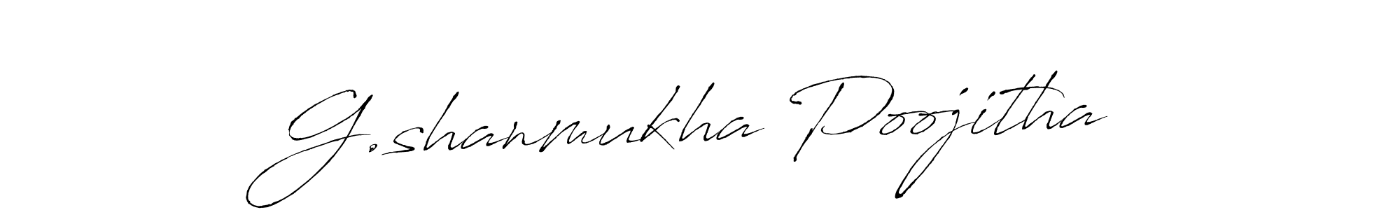 It looks lik you need a new signature style for name G.shanmukha Poojitha. Design unique handwritten (Antro_Vectra) signature with our free signature maker in just a few clicks. G.shanmukha Poojitha signature style 6 images and pictures png