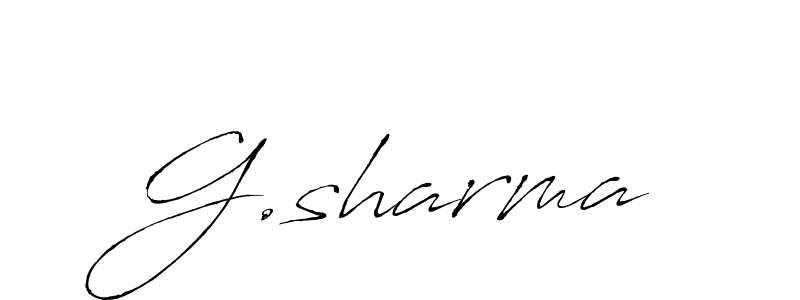 Design your own signature with our free online signature maker. With this signature software, you can create a handwritten (Antro_Vectra) signature for name G.sharma. G.sharma signature style 6 images and pictures png