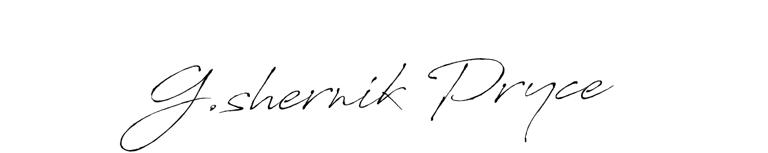 How to Draw G.shernik Pryce signature style? Antro_Vectra is a latest design signature styles for name G.shernik Pryce. G.shernik Pryce signature style 6 images and pictures png