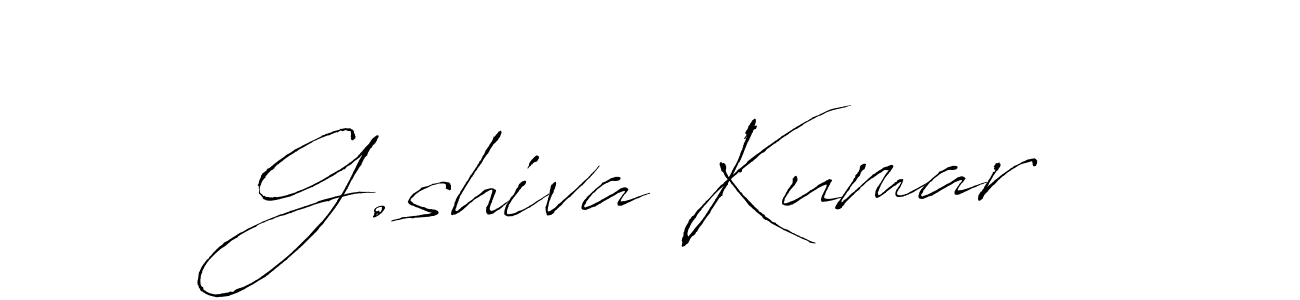 Create a beautiful signature design for name G.shiva Kumar. With this signature (Antro_Vectra) fonts, you can make a handwritten signature for free. G.shiva Kumar signature style 6 images and pictures png