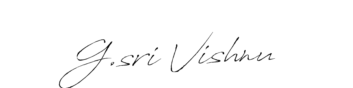 You should practise on your own different ways (Antro_Vectra) to write your name (G.sri Vishnu) in signature. don't let someone else do it for you. G.sri Vishnu signature style 6 images and pictures png