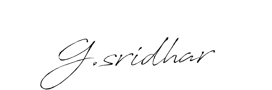 Make a beautiful signature design for name G.sridhar. With this signature (Antro_Vectra) style, you can create a handwritten signature for free. G.sridhar signature style 6 images and pictures png