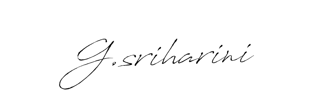 The best way (Antro_Vectra) to make a short signature is to pick only two or three words in your name. The name G.sriharini include a total of six letters. For converting this name. G.sriharini signature style 6 images and pictures png