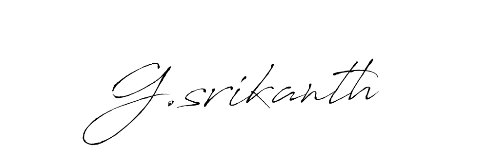 Make a beautiful signature design for name G.srikanth. Use this online signature maker to create a handwritten signature for free. G.srikanth signature style 6 images and pictures png