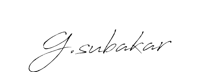 Create a beautiful signature design for name G.subakar. With this signature (Antro_Vectra) fonts, you can make a handwritten signature for free. G.subakar signature style 6 images and pictures png