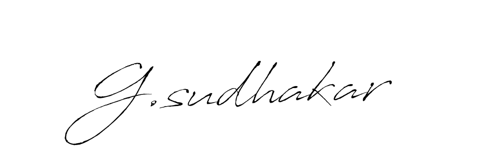 You should practise on your own different ways (Antro_Vectra) to write your name (G.sudhakar) in signature. don't let someone else do it for you. G.sudhakar signature style 6 images and pictures png