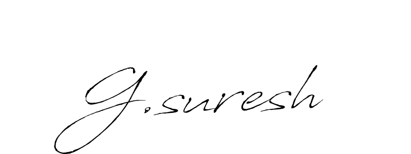 The best way (Antro_Vectra) to make a short signature is to pick only two or three words in your name. The name G.suresh include a total of six letters. For converting this name. G.suresh signature style 6 images and pictures png