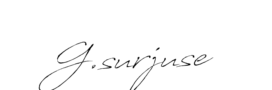 Also we have G.surjuse name is the best signature style. Create professional handwritten signature collection using Antro_Vectra autograph style. G.surjuse signature style 6 images and pictures png