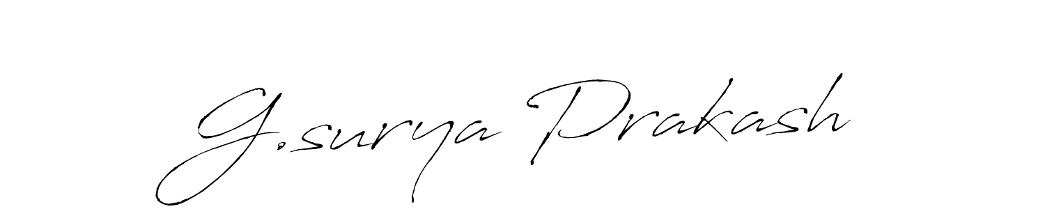 How to make G.surya Prakash signature? Antro_Vectra is a professional autograph style. Create handwritten signature for G.surya Prakash name. G.surya Prakash signature style 6 images and pictures png