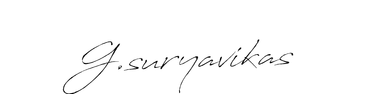 Create a beautiful signature design for name G.suryavikas. With this signature (Antro_Vectra) fonts, you can make a handwritten signature for free. G.suryavikas signature style 6 images and pictures png