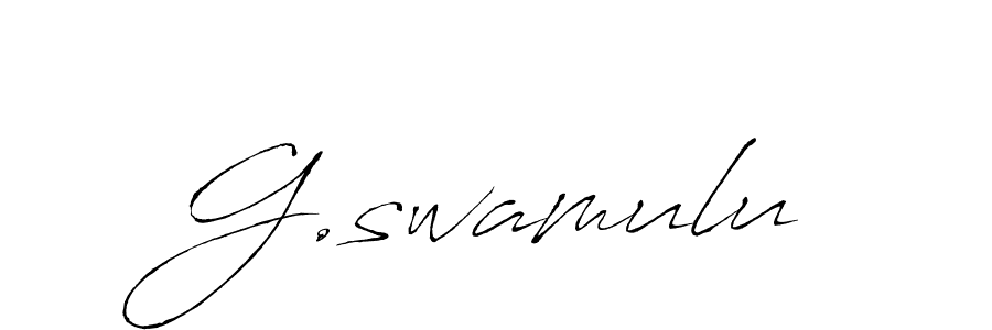 You should practise on your own different ways (Antro_Vectra) to write your name (G.swamulu) in signature. don't let someone else do it for you. G.swamulu signature style 6 images and pictures png