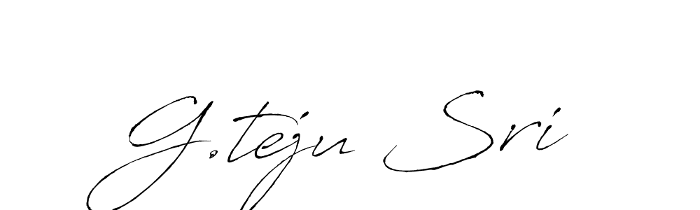 This is the best signature style for the G.teju Sri name. Also you like these signature font (Antro_Vectra). Mix name signature. G.teju Sri signature style 6 images and pictures png