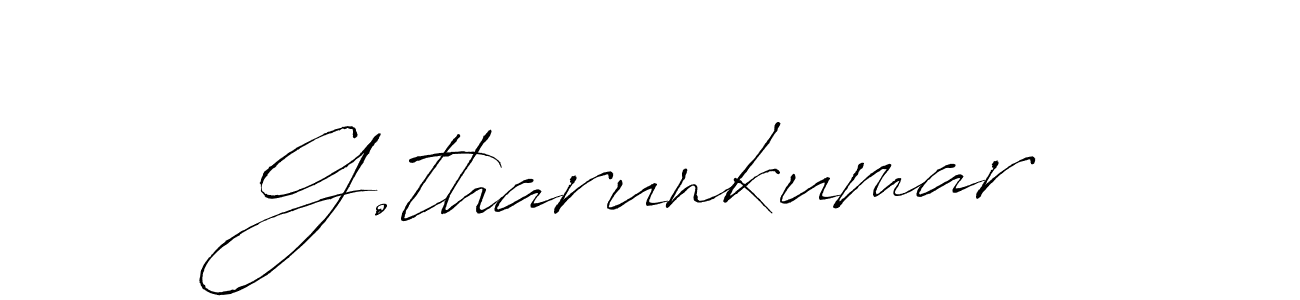 This is the best signature style for the G.tharunkumar name. Also you like these signature font (Antro_Vectra). Mix name signature. G.tharunkumar signature style 6 images and pictures png